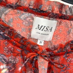 MISA Los Angeles Floral Blouse silk and sexy